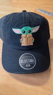 Star Wars Grogu Baby Yoda Hat Bioworld Adjustable Black Cap NWT